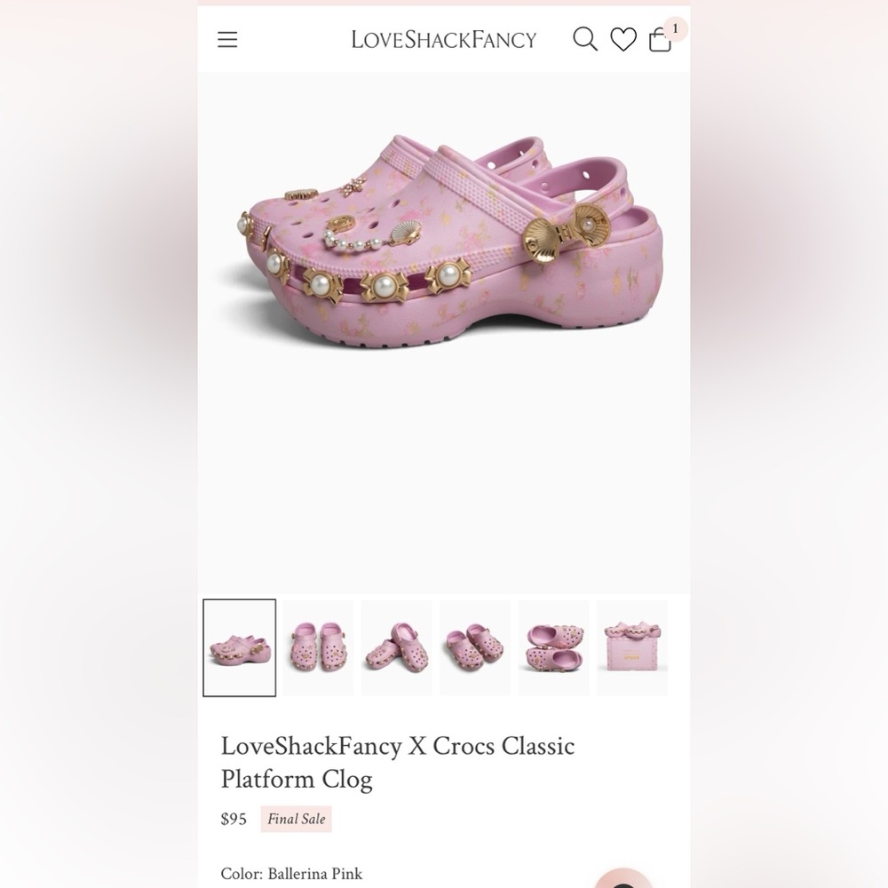 LoveShackFancy Ballerina Pink Platform Clog